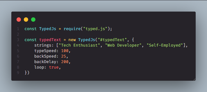 Animated Text with TypedJs